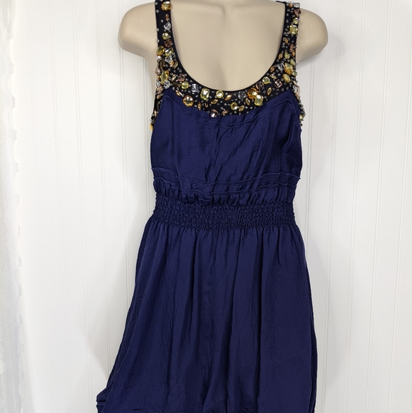 ANDREW MARC NY Jeweled Neck Bubble Dress Sz 6 - Picture 2 of 15